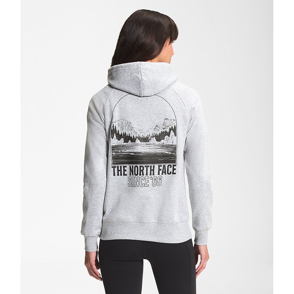 The North Face Hoodie Womens Australia - The North Face Mountain Peace Light Grey Mountain (CSW-9804